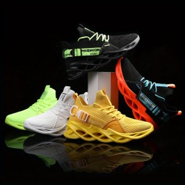 Women's Shock-Absorbing Blade Athletic Shoes - Lightweight Flying Woven Sneakers with Anti-Slip Sole for Outdoor Running and Casual Wear