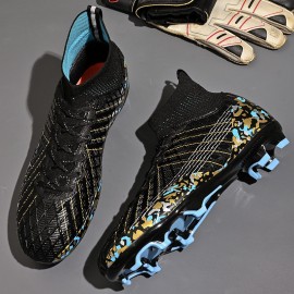 Unisex Soccer Cleats with TPU Sole, Fabric Insole & Inner, Polyurethane Foam Upper - All-Season, Stain Resistant with Positioning Printing for Training and Matches