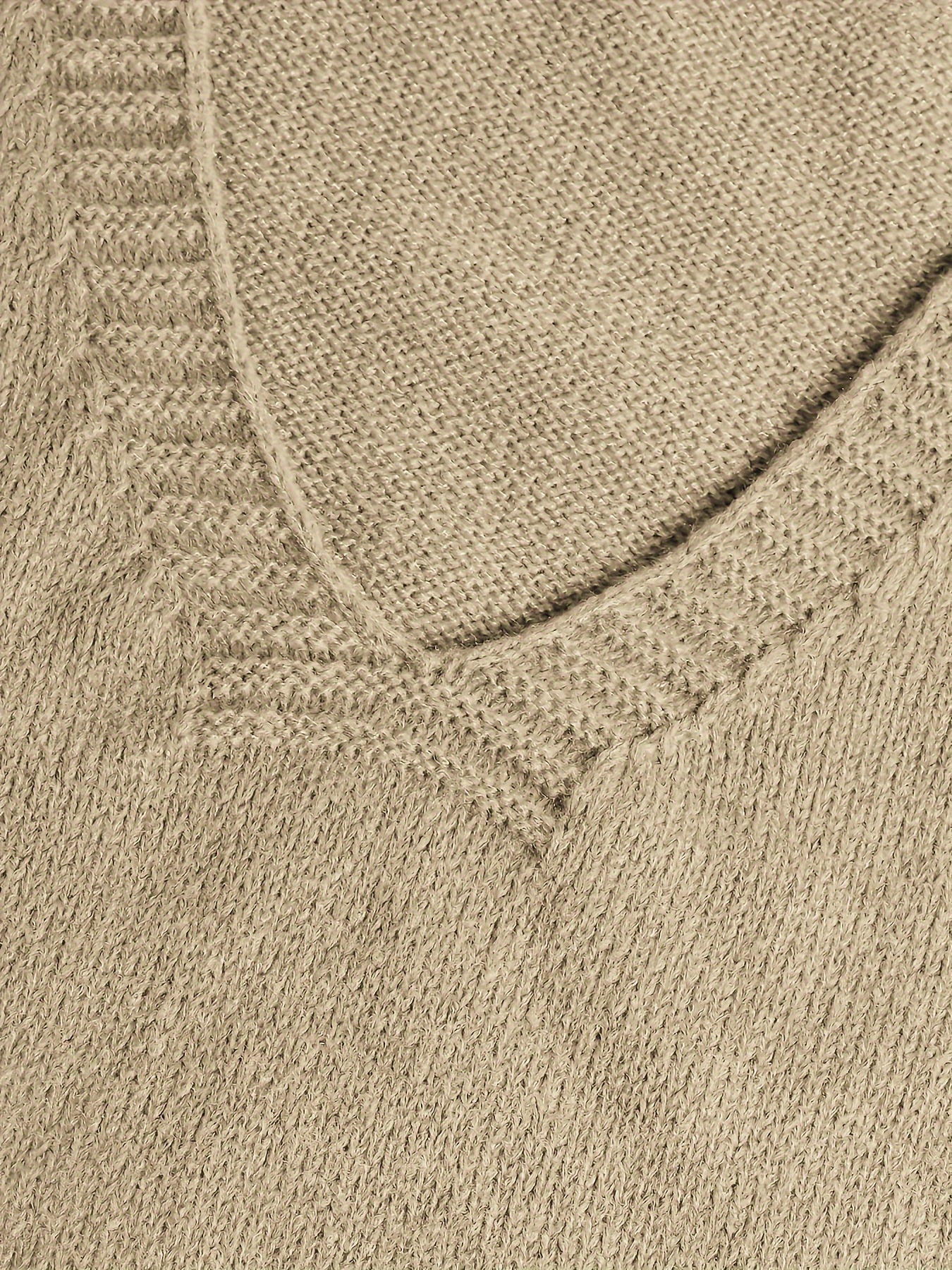 plus size solid knit sweater vest casual v neck sleeveless sweater for fall winter womens plus size clothing details 12