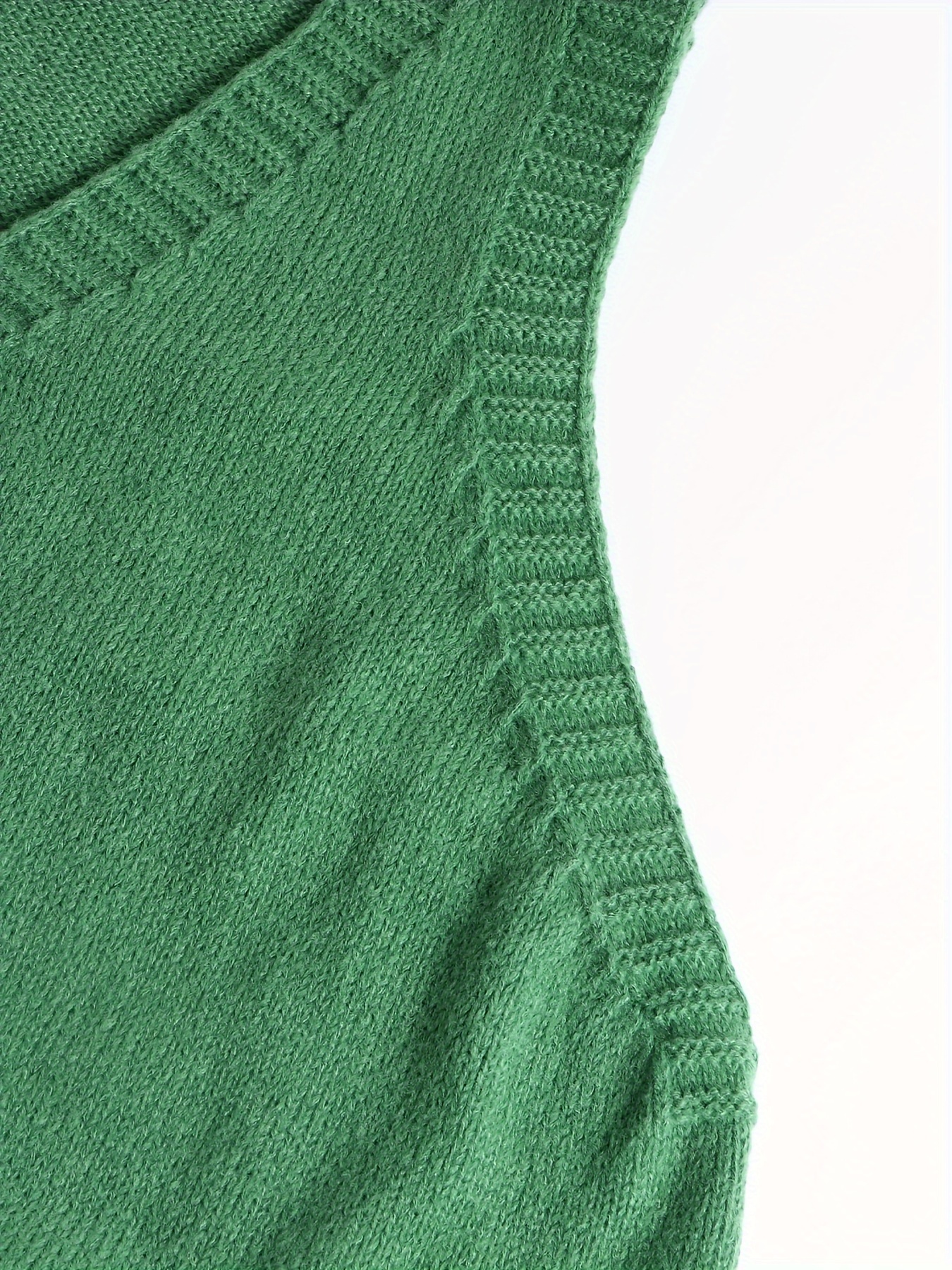 plus size solid knit sweater vest casual v neck sleeveless sweater for fall winter womens plus size clothing details 28