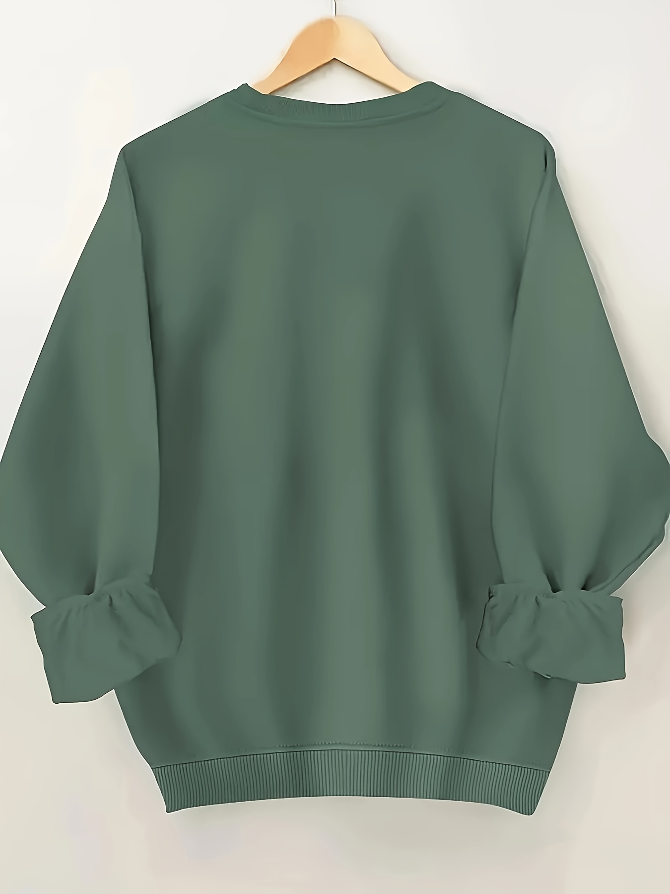 plus size dandelion letter print sweatshirt casual long sleeve crew neck sweatshirt womens plus size clothing details 11