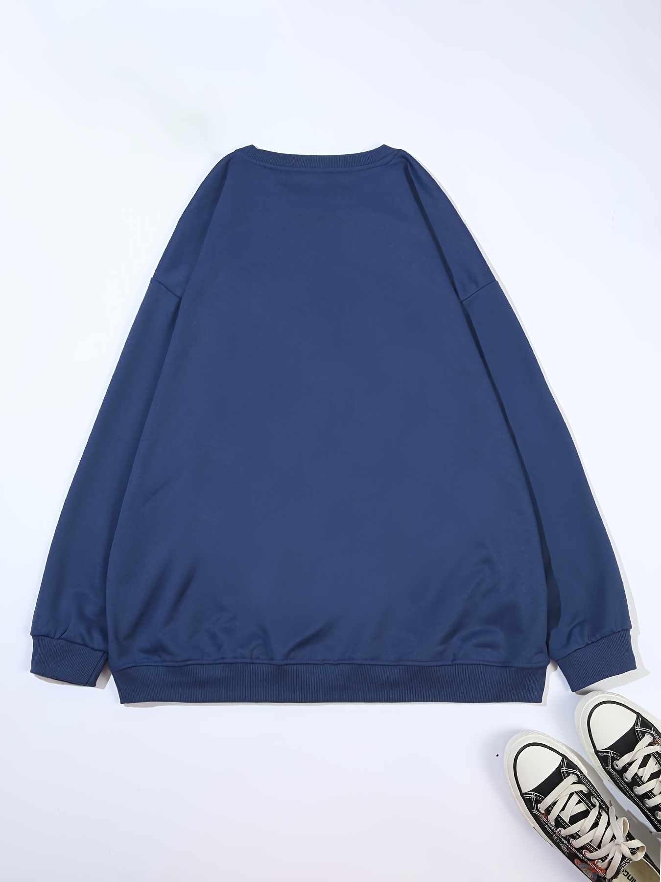 plus size dandelion print sweatshirt casual long sleeve crew neck pullover sweatshirt womens plus size clothing details 15