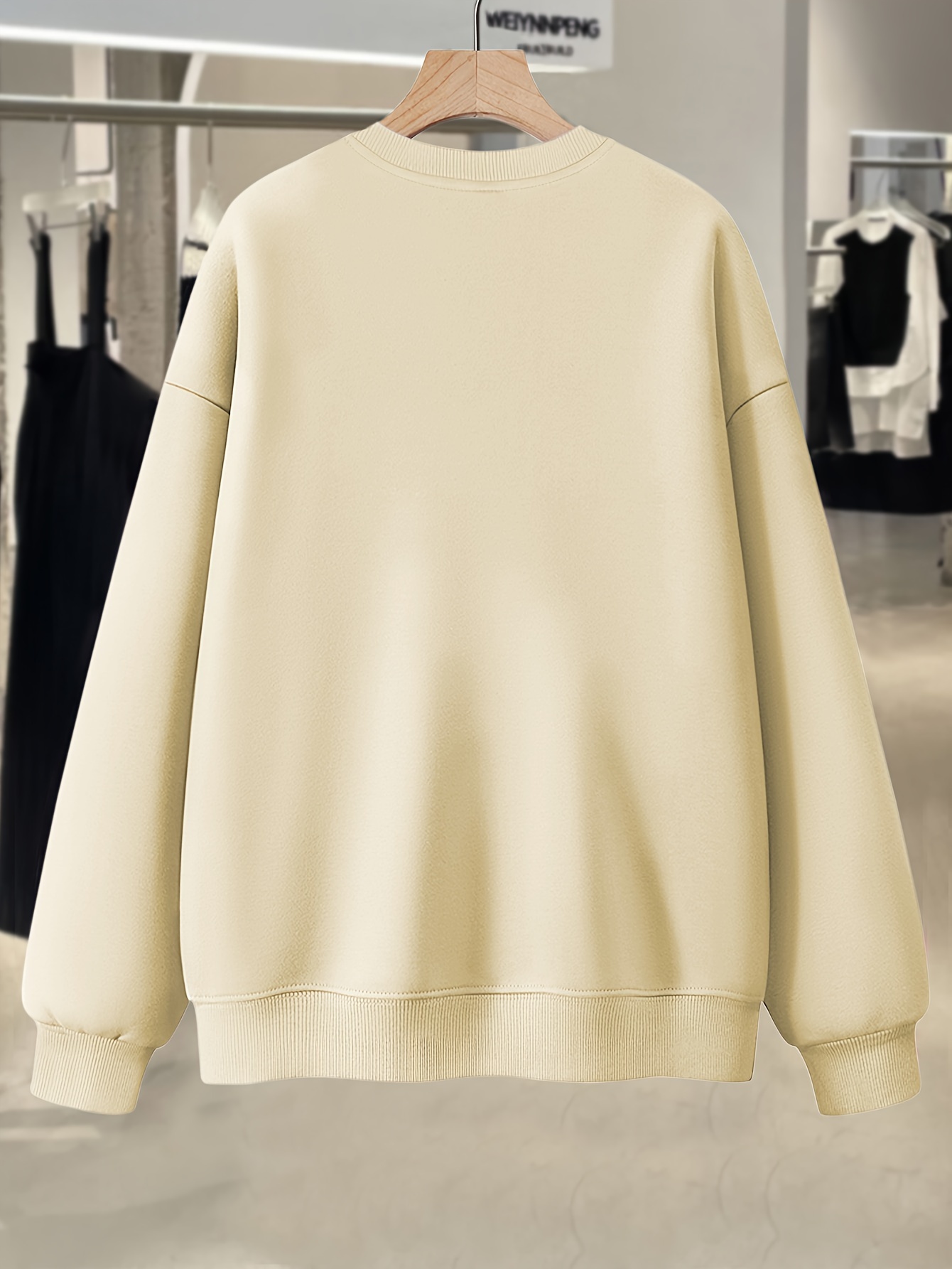 3 packs plus size solid pullover sweatshirt casual long sleeve crew neck sweatshirt womens plus size clothing details 4