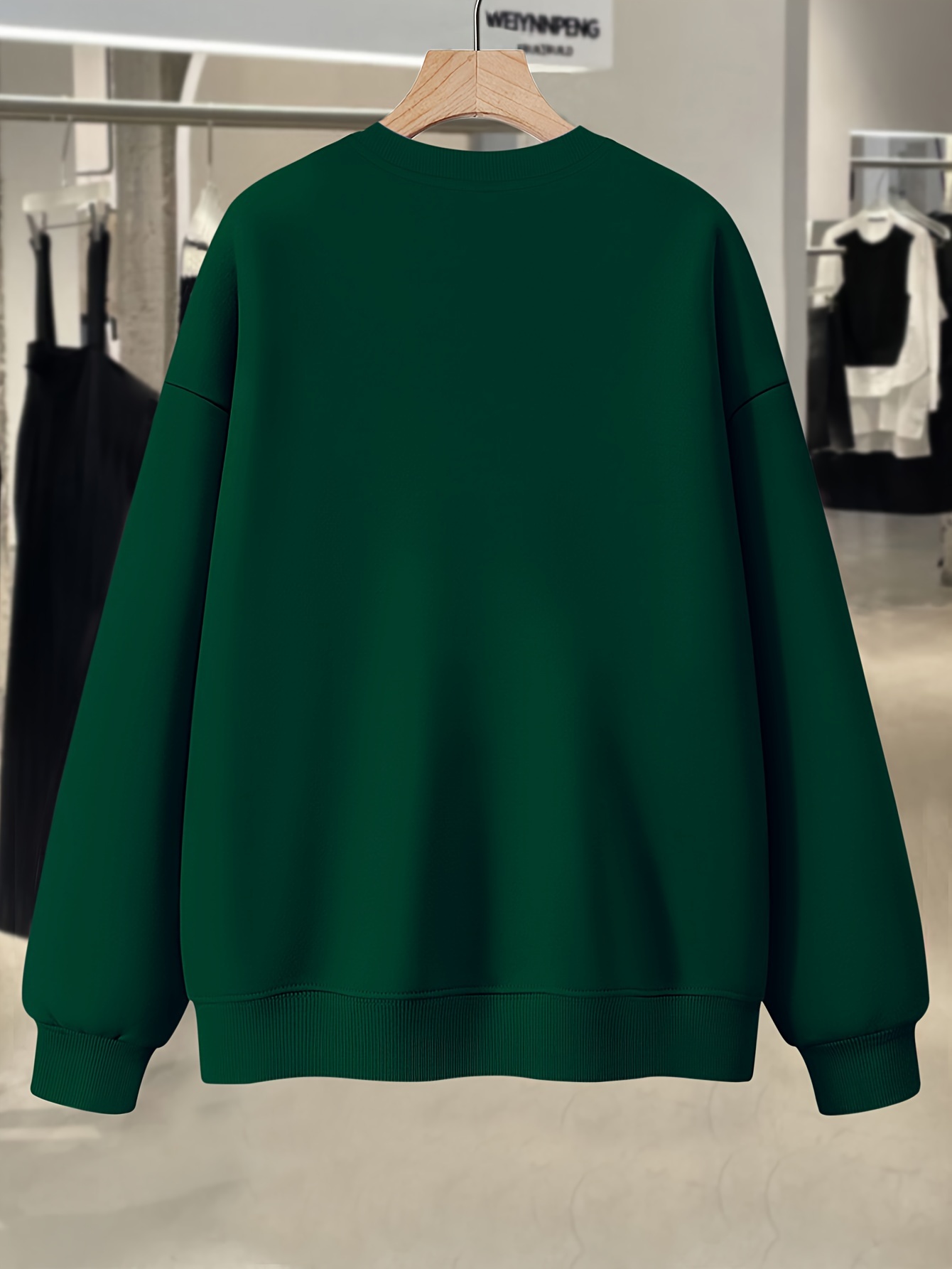 3 packs plus size solid pullover sweatshirt casual long sleeve crew neck sweatshirt womens plus size clothing details 5