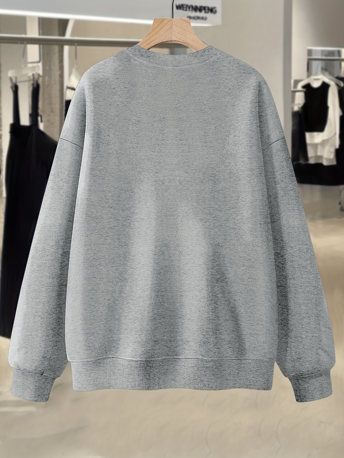 3 packs plus size solid pullover sweatshirt casual long sleeve crew neck sweatshirt womens plus size clothing details 6
