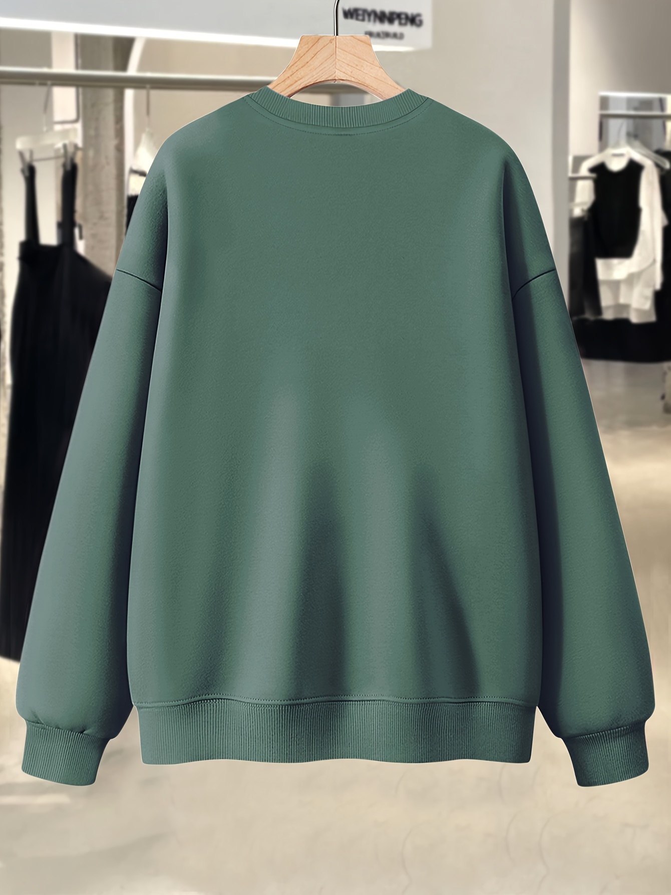 3 packs plus size solid pullover sweatshirt casual long sleeve crew neck sweatshirt womens plus size clothing details 7