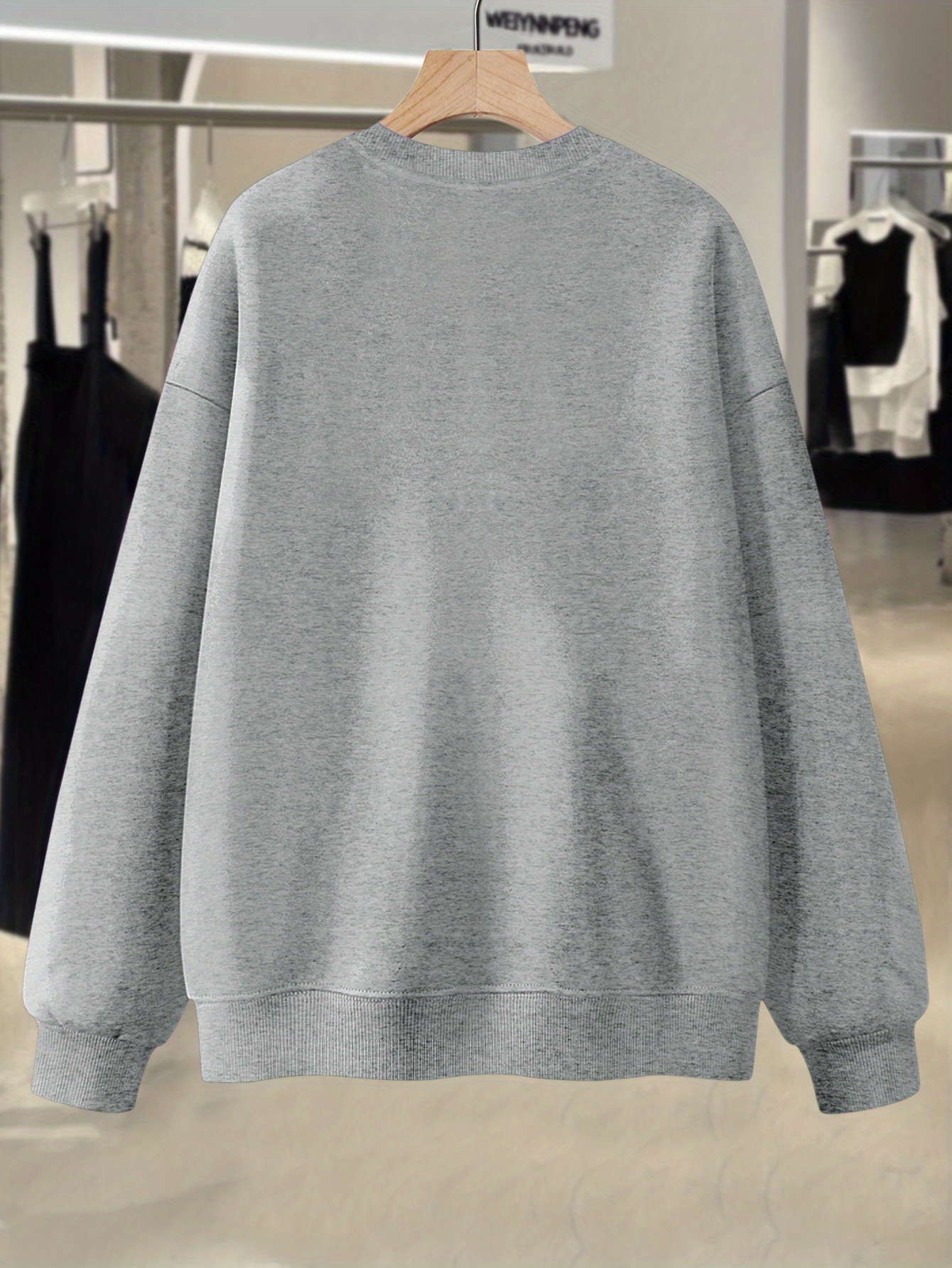 3 packs plus size solid pullover sweatshirt casual long sleeve crew neck sweatshirt womens plus size clothing details 11