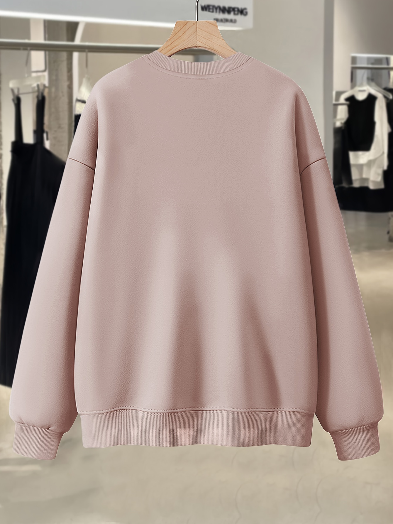 3 packs plus size solid pullover sweatshirt casual long sleeve crew neck sweatshirt womens plus size clothing details 19