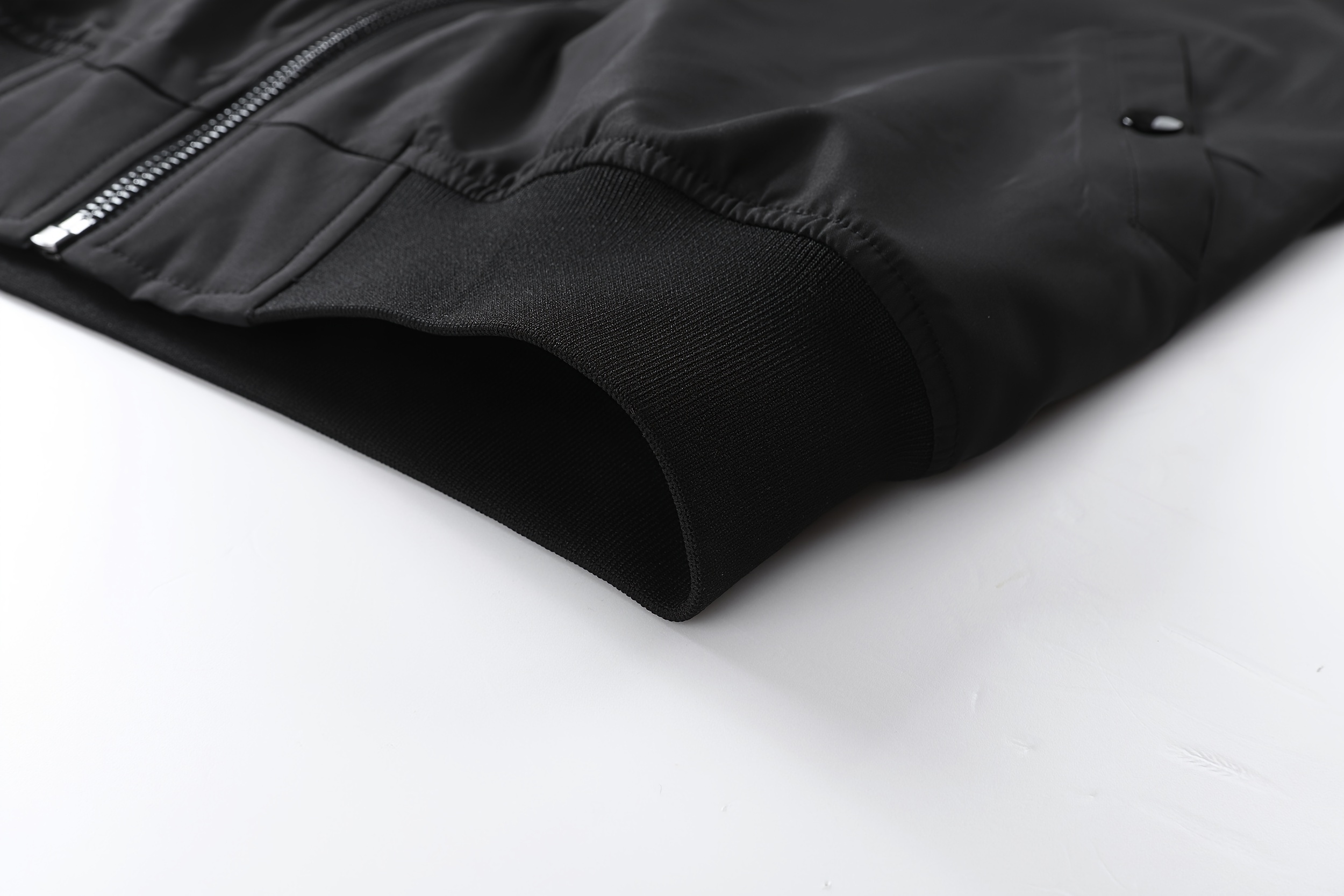 mens plus size windbreaker jacket with zip closure and baseball collar casual street style details 6