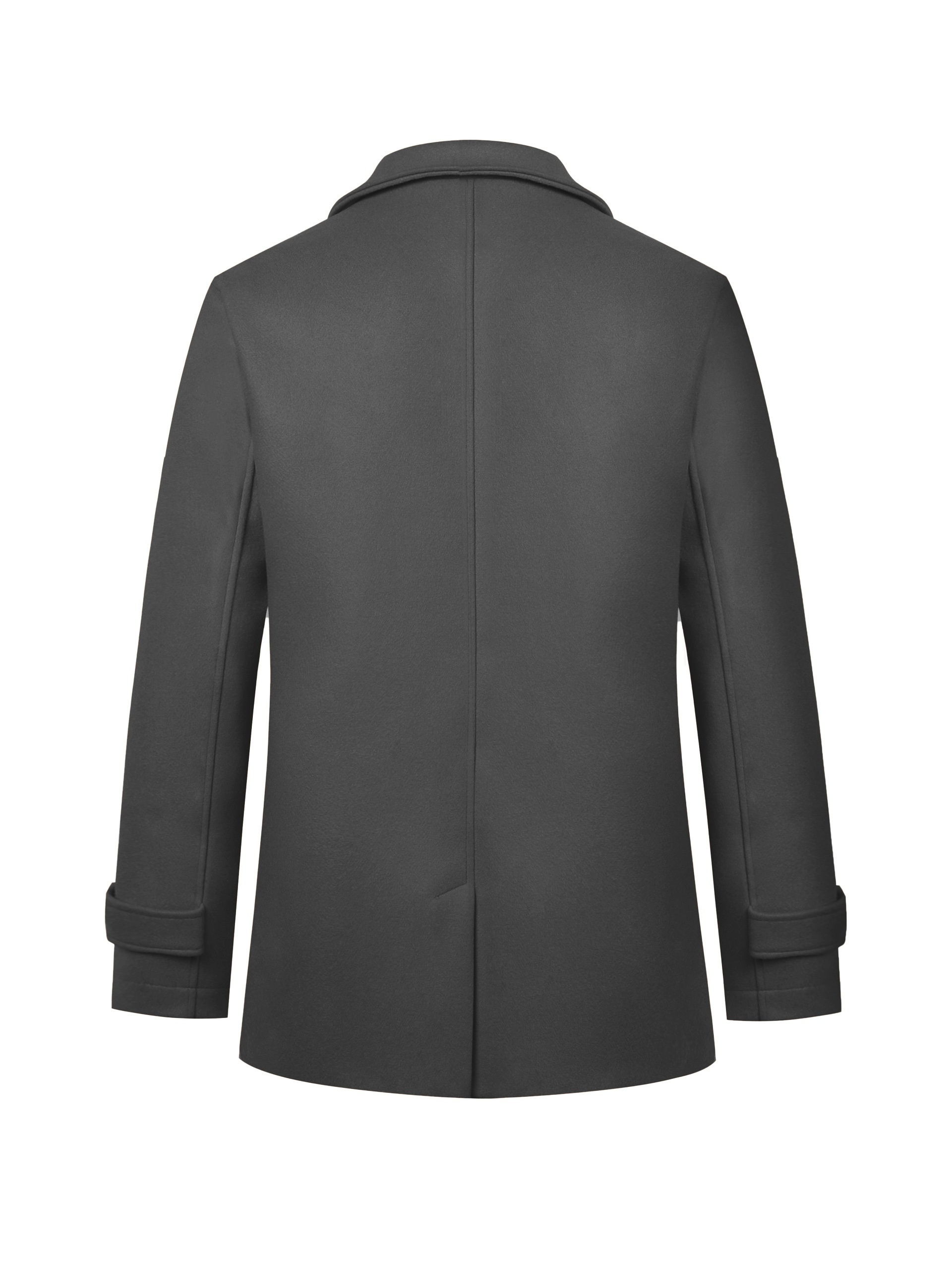 plus size mens solid coat for spring fall winter details 13