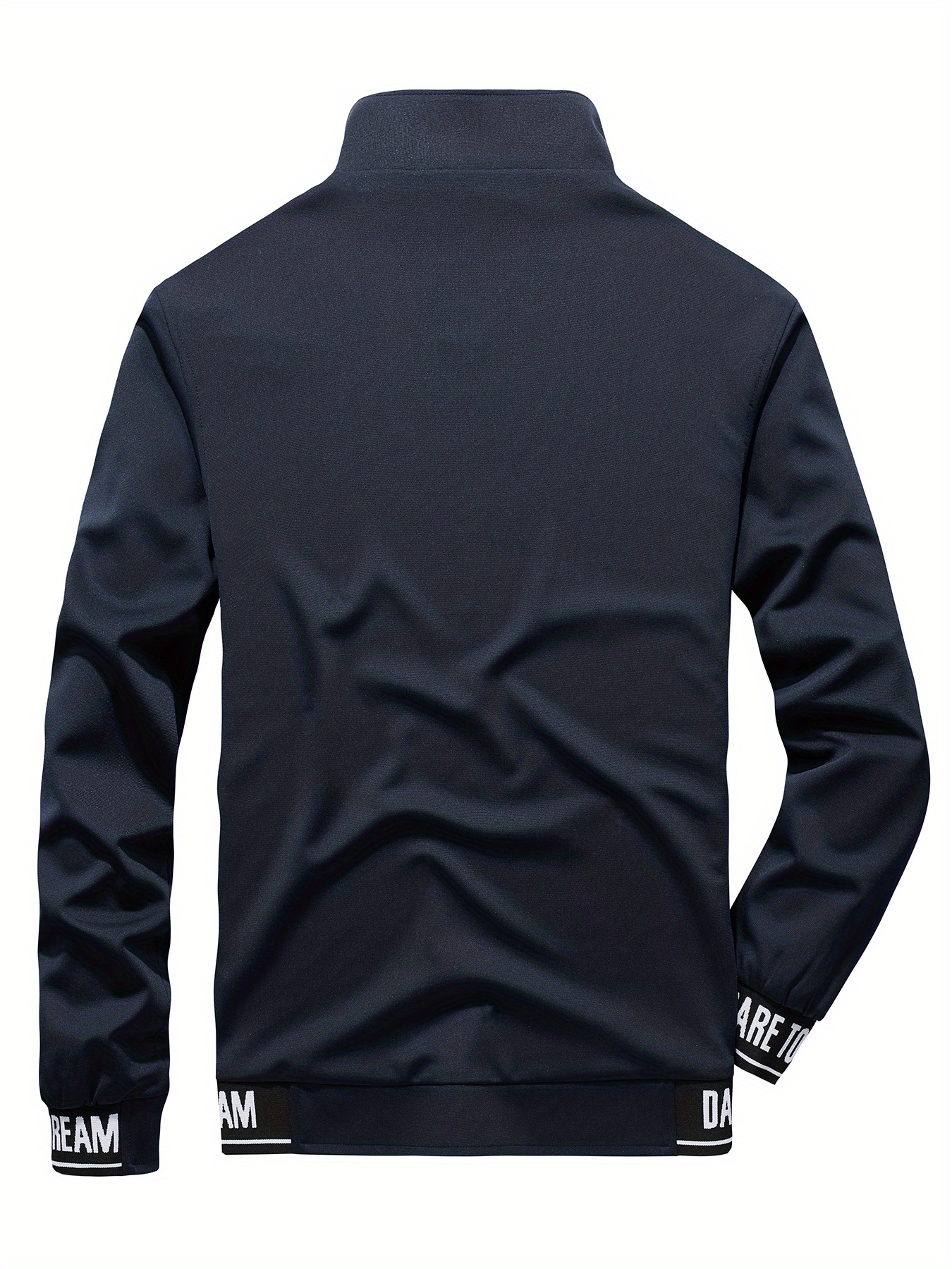 plus size mens track jacket spring summer zipper coat for morning practice workout details 1