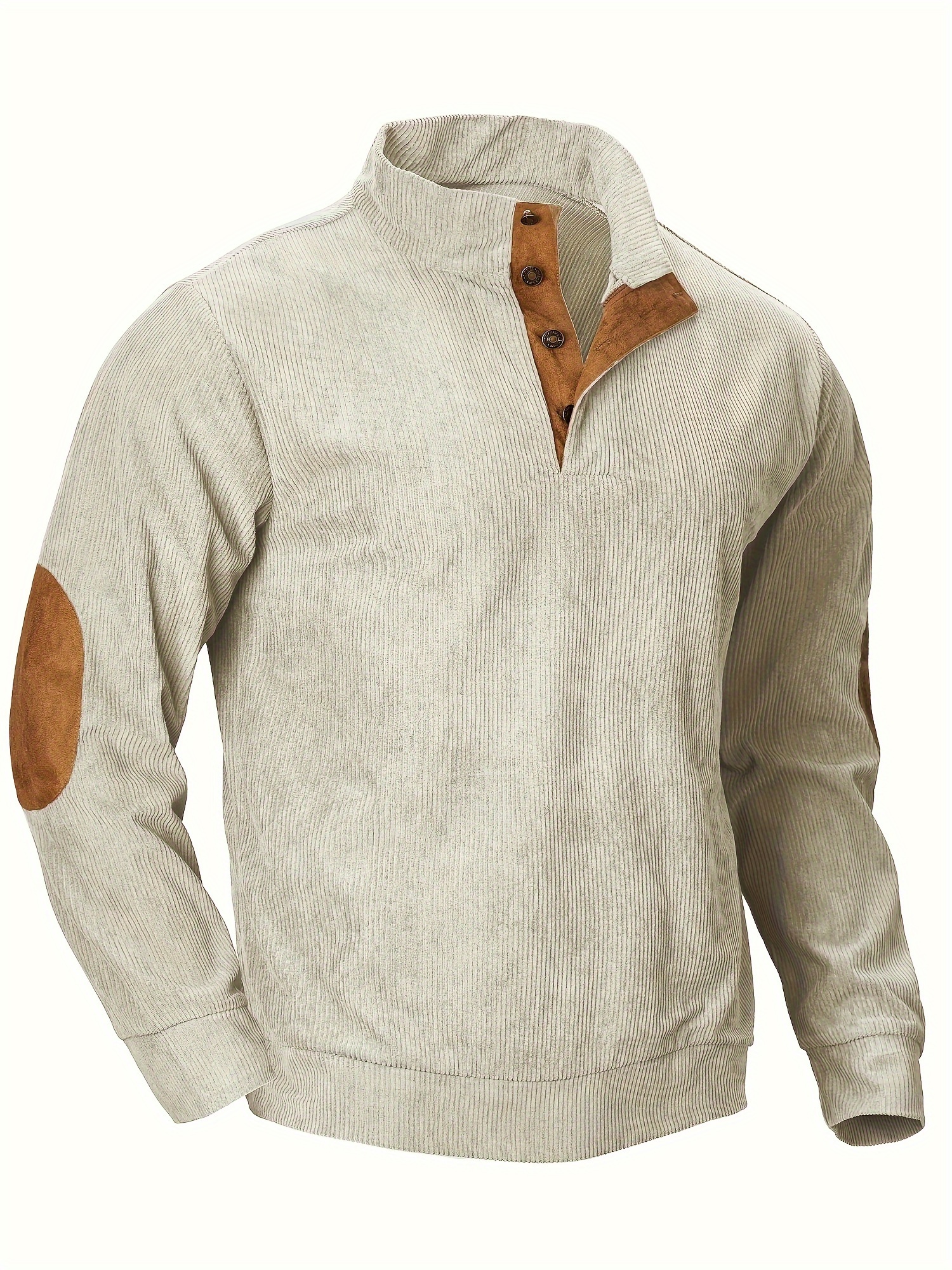 plus size mens contrast color sweatshirt band collar tops spring fall mens clothing details 10