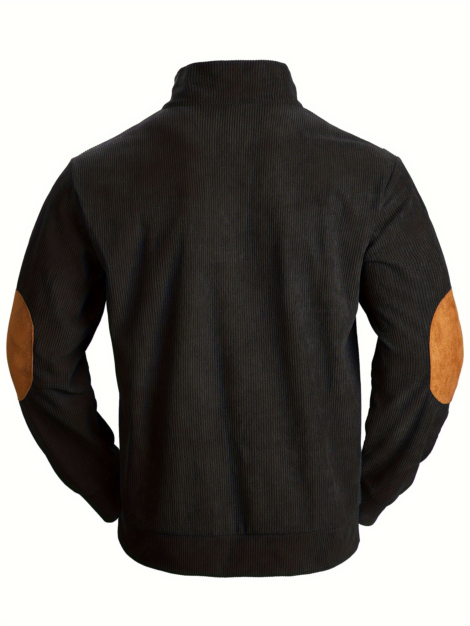 plus size mens contrast color sweatshirt band collar tops spring fall mens clothing details 16