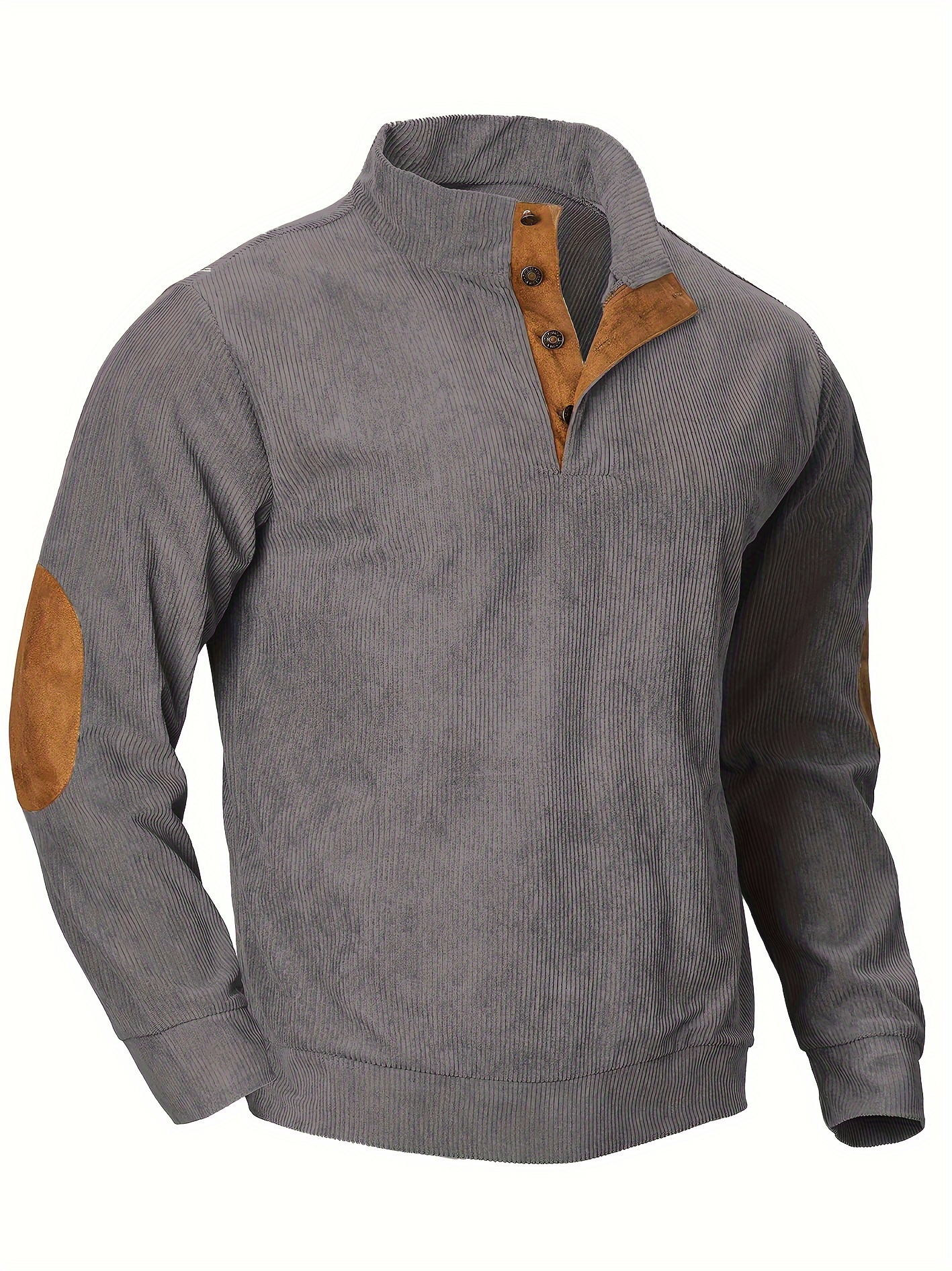 plus size mens contrast color sweatshirt band collar tops spring fall mens clothing details 21