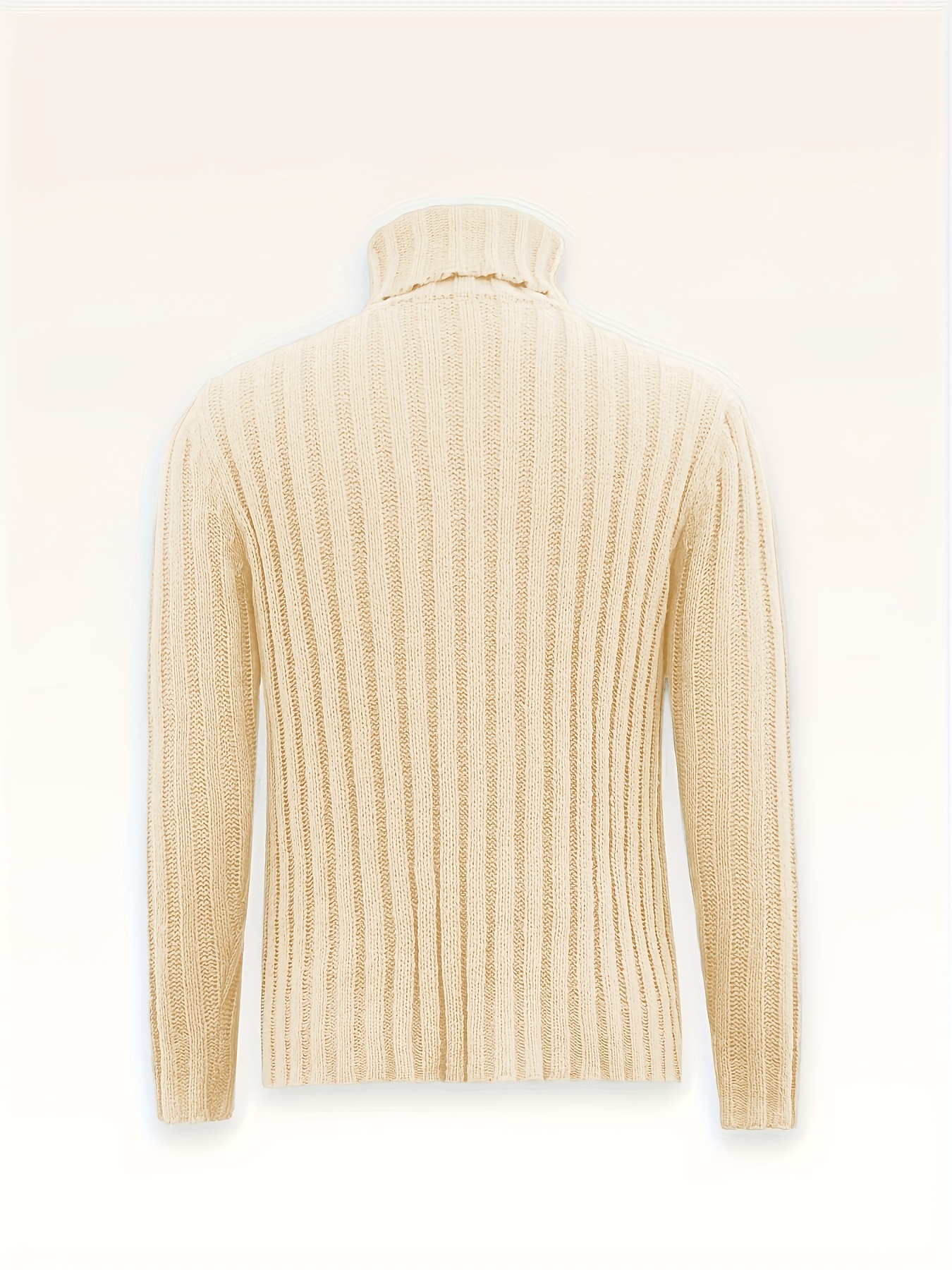 fashionable mens solid turtleneck knit sweater plus size males pullover sweater for autumn and winter leisurewear for big and tall guys details 27