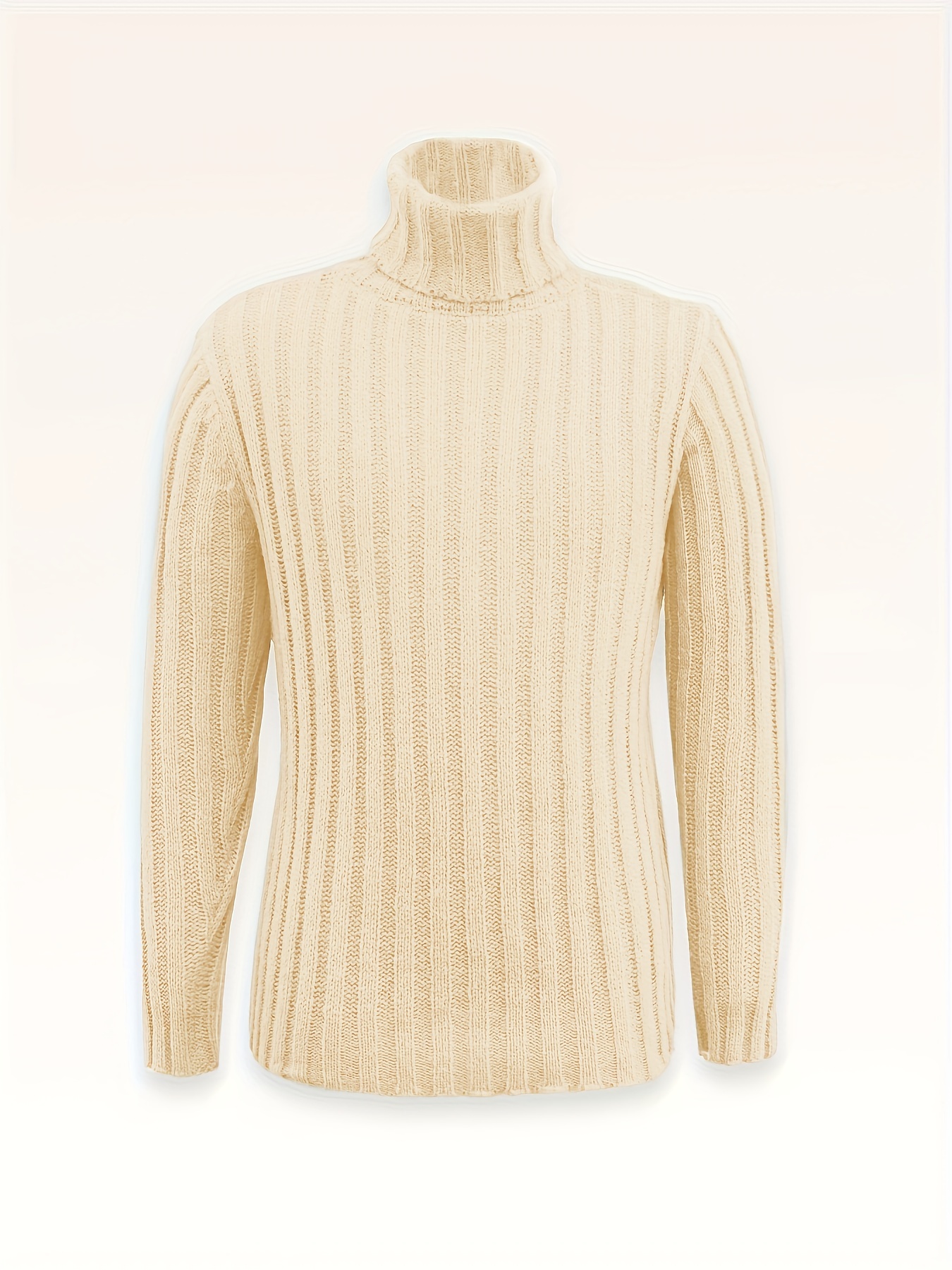fashionable mens solid turtleneck knit sweater plus size males pullover sweater for autumn and winter leisurewear for big and tall guys details 28