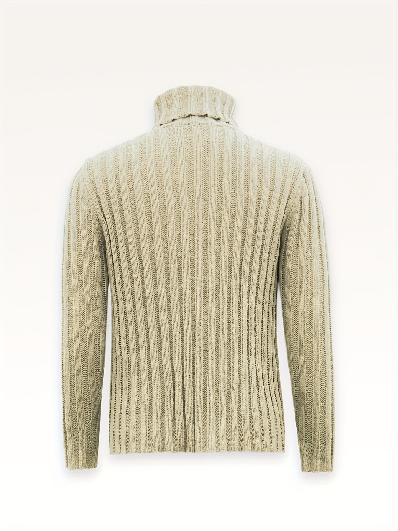 fashionable mens solid turtleneck knit sweater plus size males pullover sweater for autumn and winter leisurewear for big and tall guys details 43