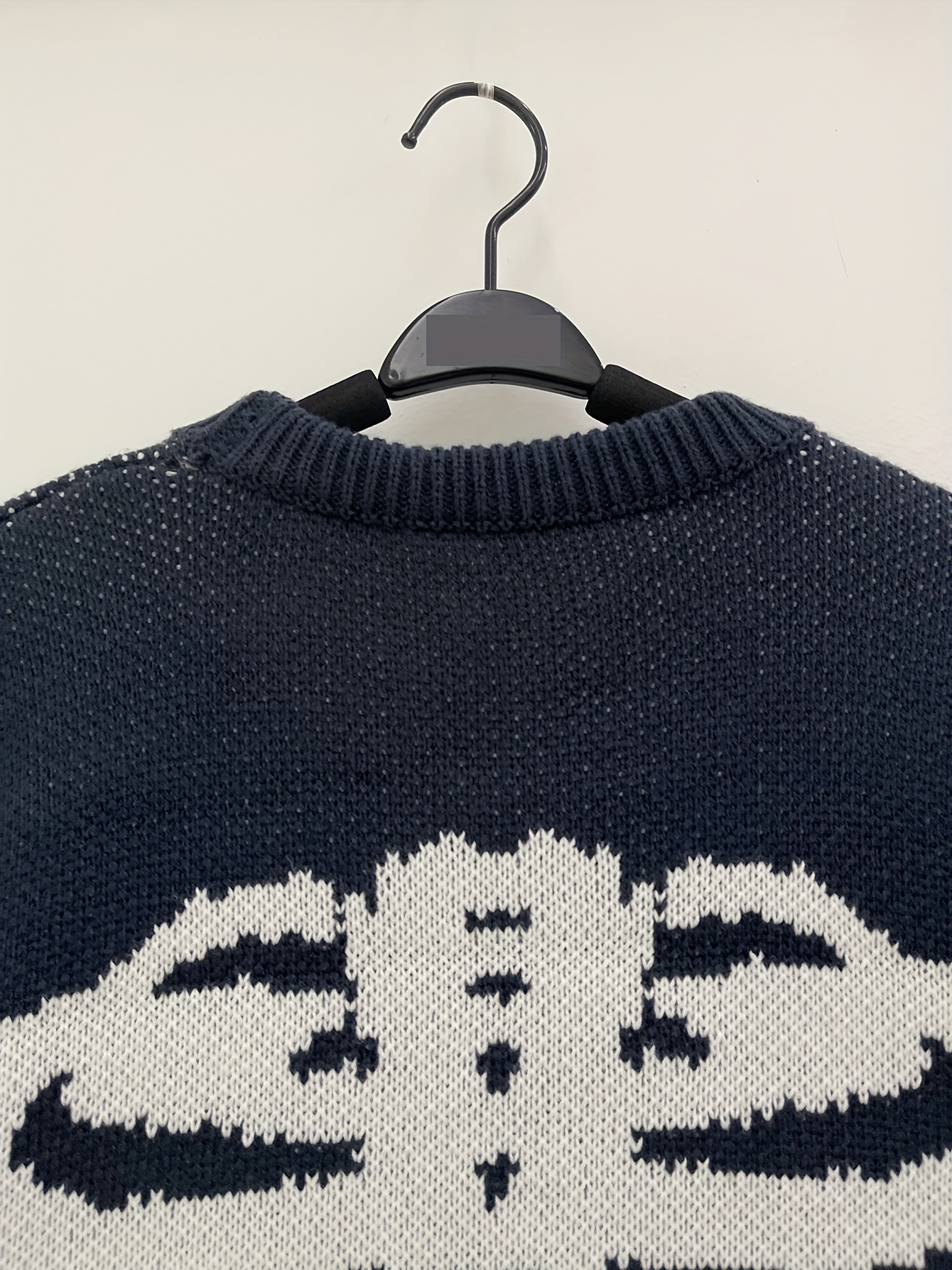 halloween plus size mens casual sweater elastic fashion skeleton print long sleeved crew neck knit pullover sweater jumper tops best sellers details 22