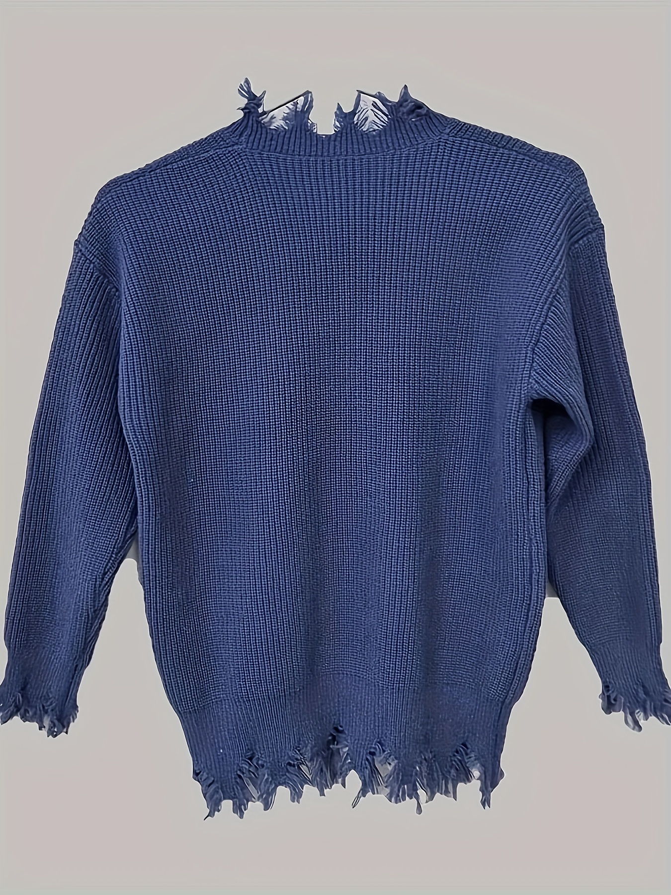 plus size mens casual hemline oversized crew neck knit sweater pullover with letter embroidery trend long sleeve warm sweaters for fall winter details 8