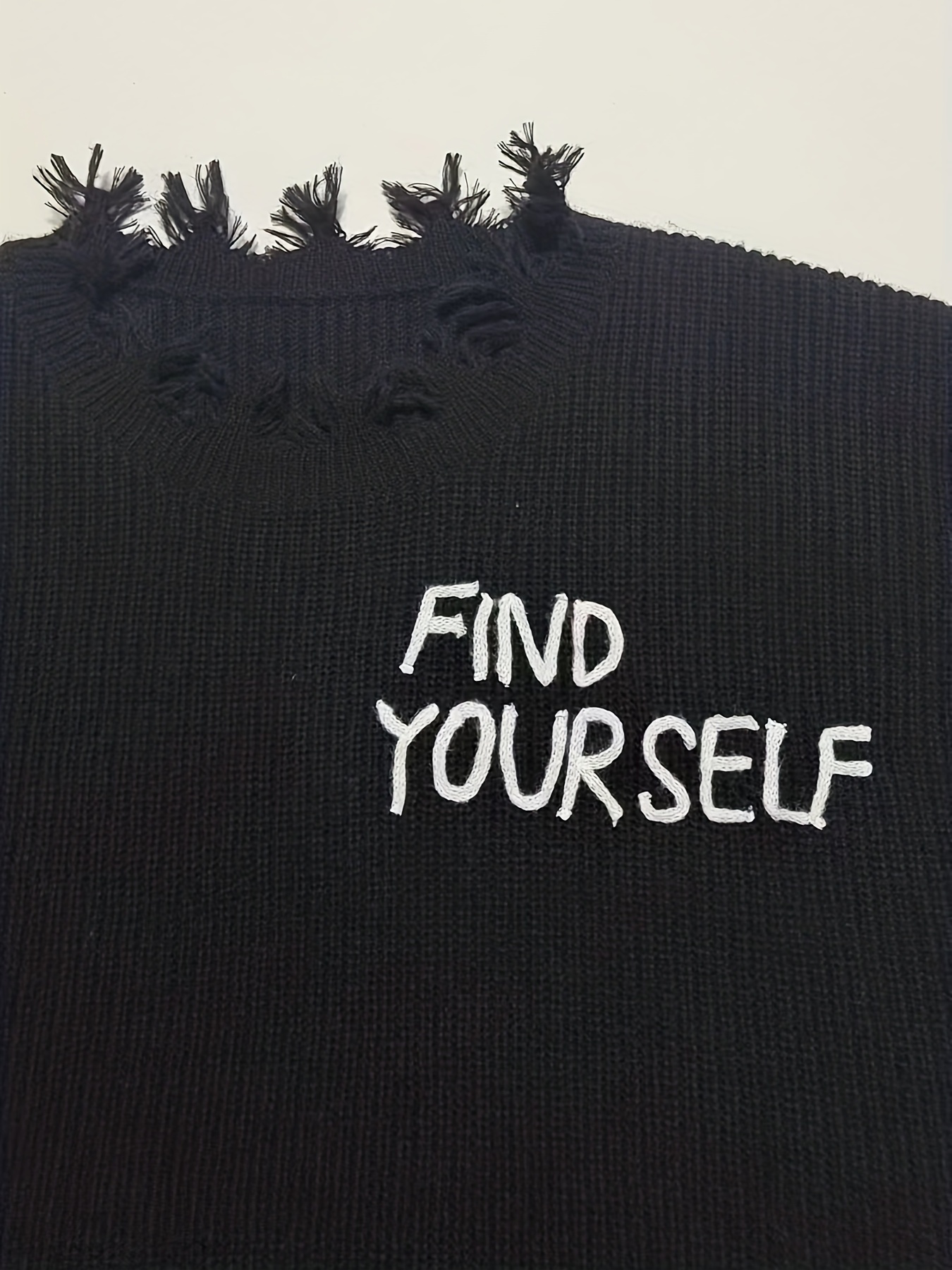 plus size mens casual hemline oversized crew neck knit sweater pullover with letter embroidery trend long sleeve warm sweaters for fall winter details 14