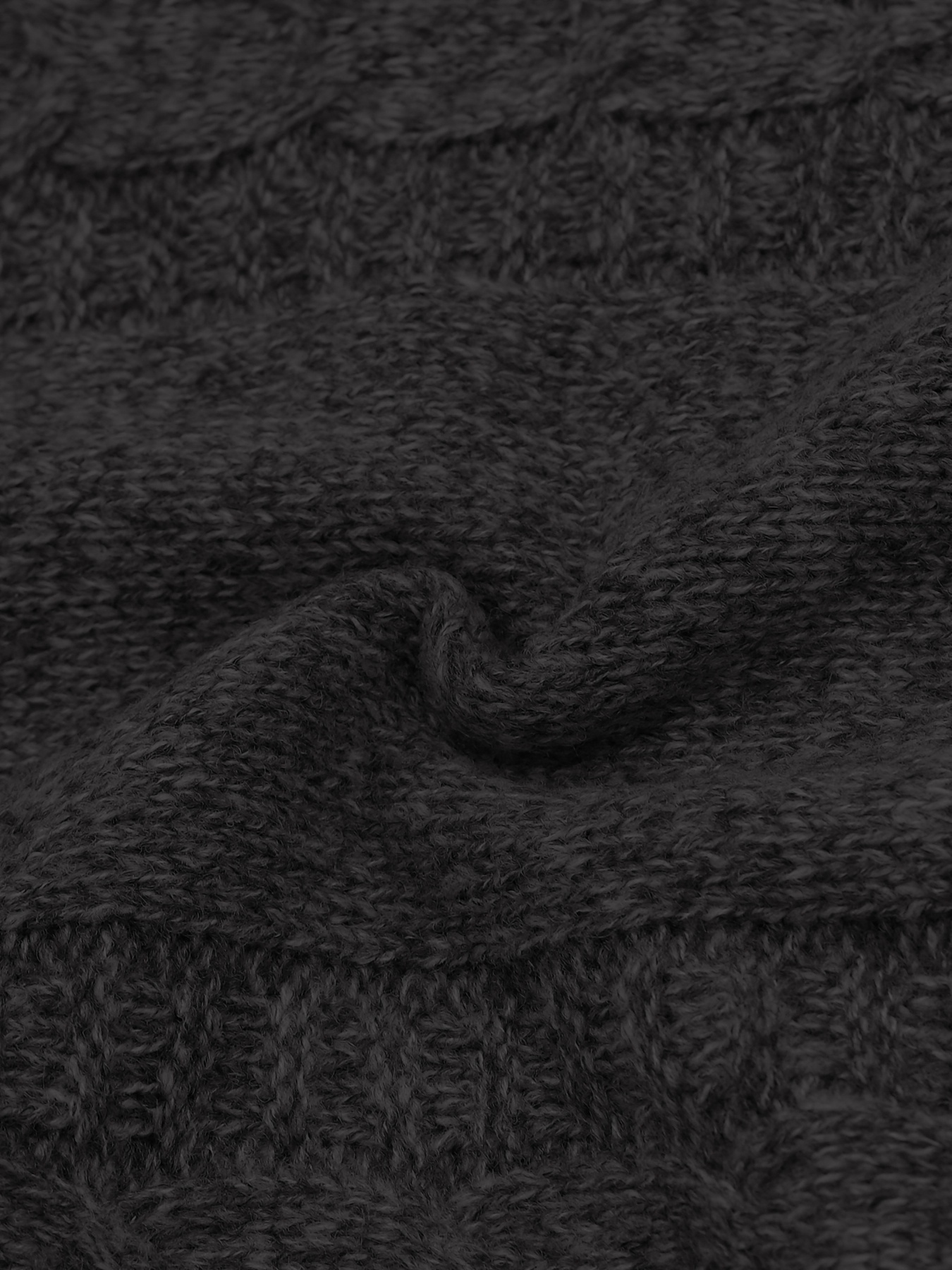 plus size mens cable knit solid hooded sweater for spring autumn details 9