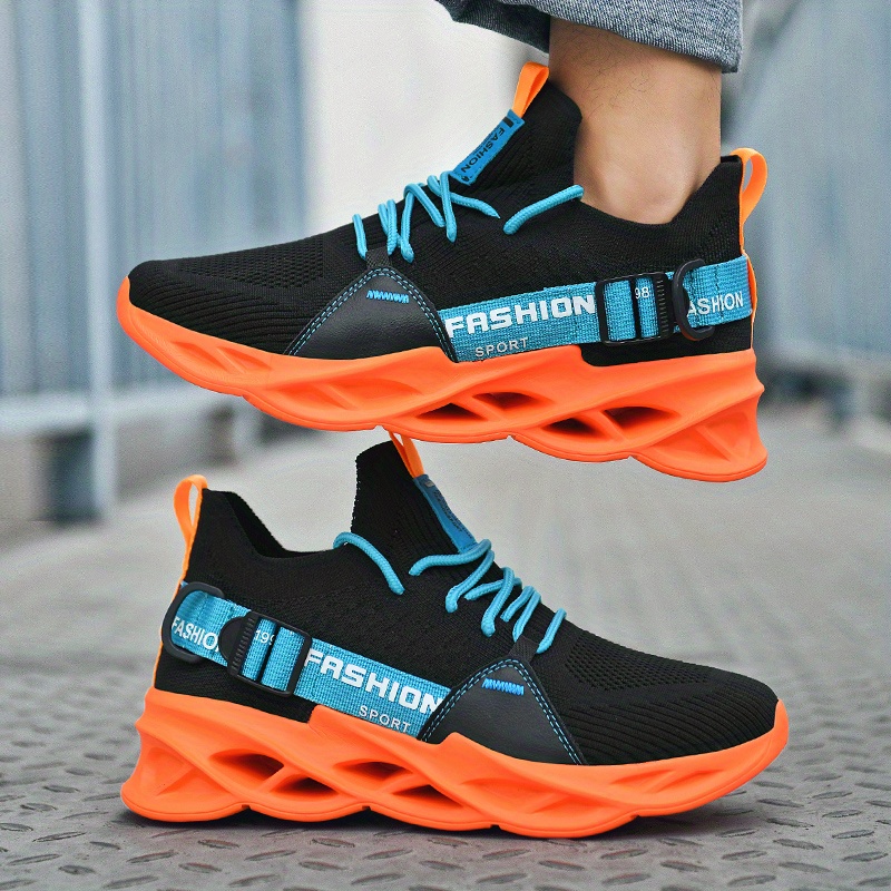 womens shock absorbing blade athletic shoes lightweight flying woven sneakers with anti slip sole for outdoor running and casual wear details 1
