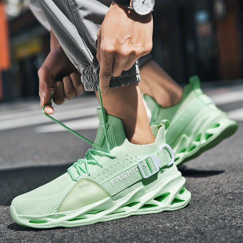 womens shock absorbing blade athletic shoes lightweight flying woven sneakers with anti slip sole for outdoor running and casual wear details 5