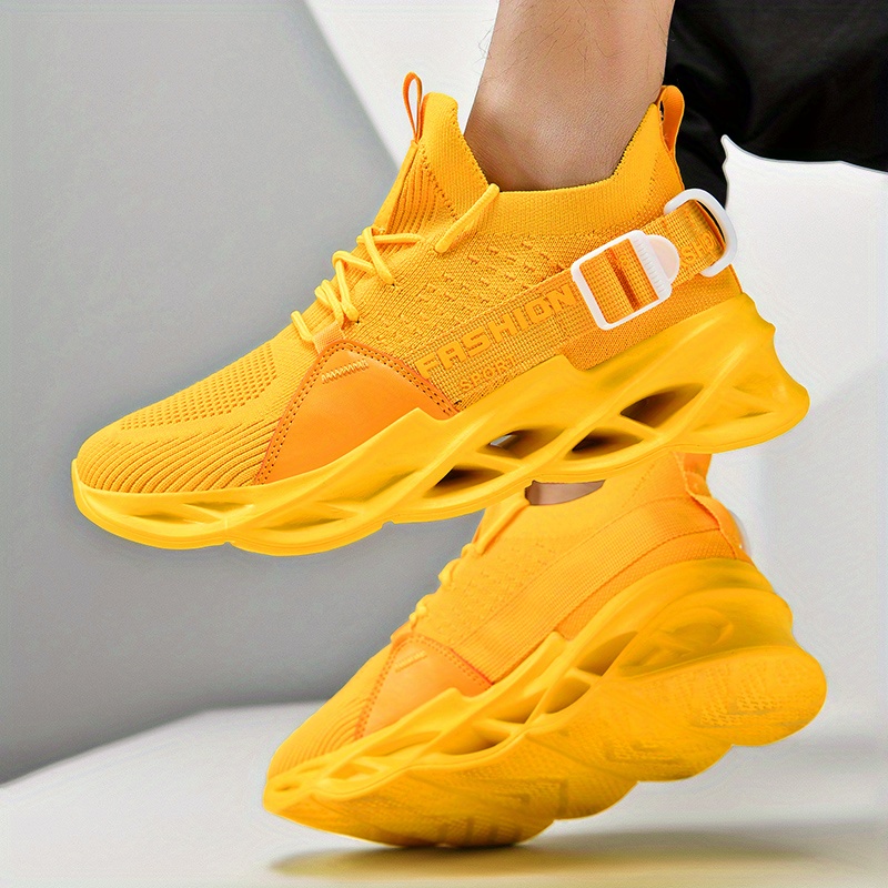 womens shock absorbing blade athletic shoes lightweight flying woven sneakers with anti slip sole for outdoor running and casual wear details 8