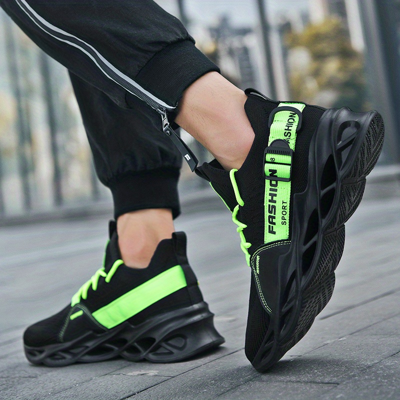 womens shock absorbing blade athletic shoes lightweight flying woven sneakers with anti slip sole for outdoor running and casual wear details 14
