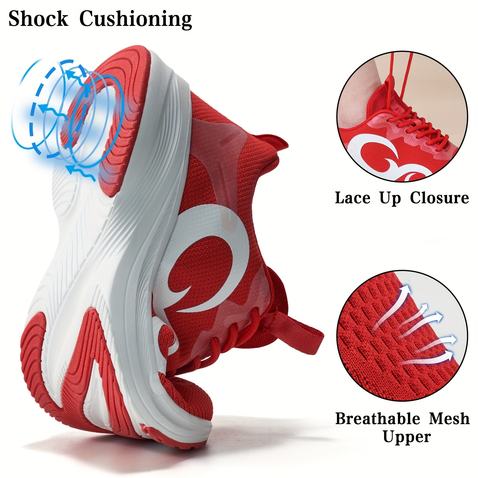Mesh Breathable Soft Sole Shock Absorption Running Shoes details 3