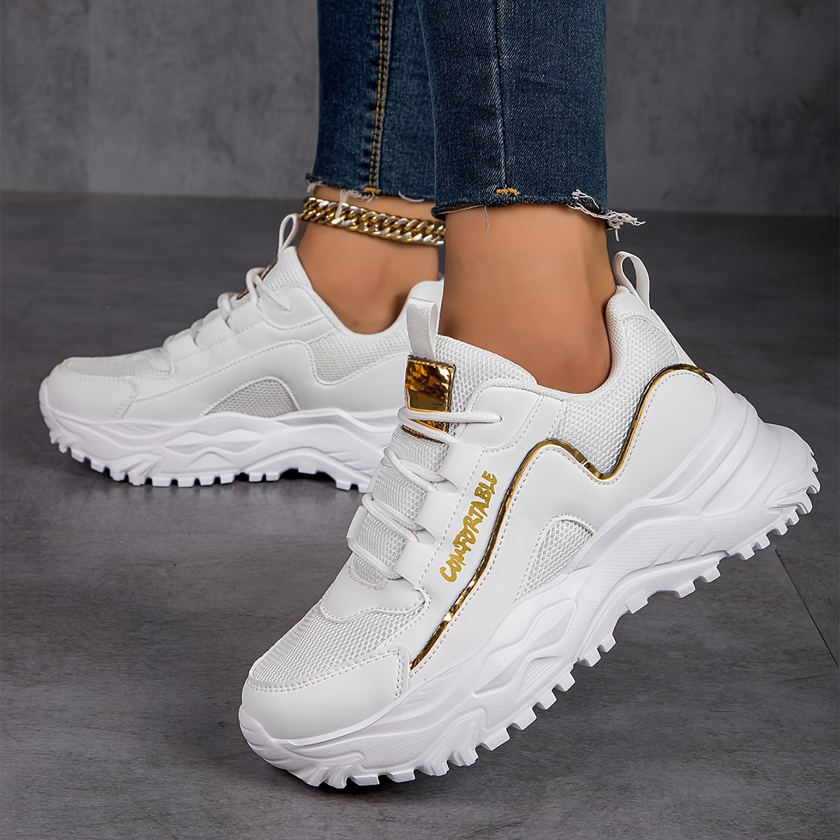 Women s Fashion Trendy Mesh Non slip Running Shoes details 2