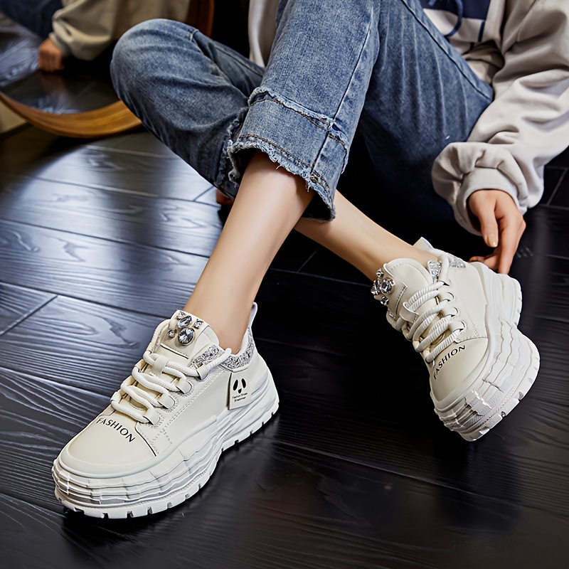 Stylish Comfortable Color Blocking Platform Sneakers Non details 1