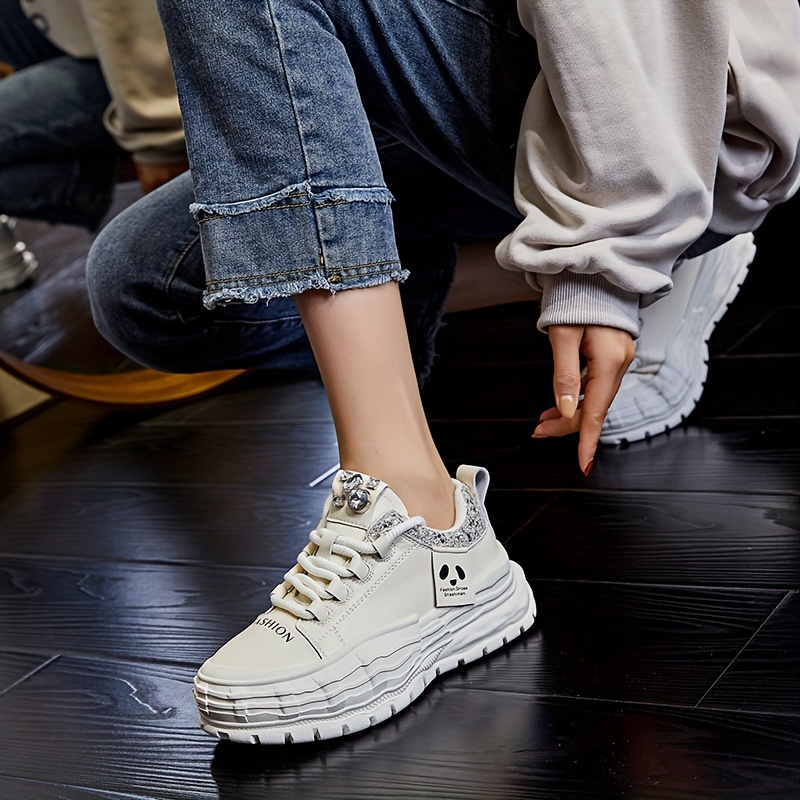Stylish Comfortable Color Blocking Platform Sneakers Non details 3