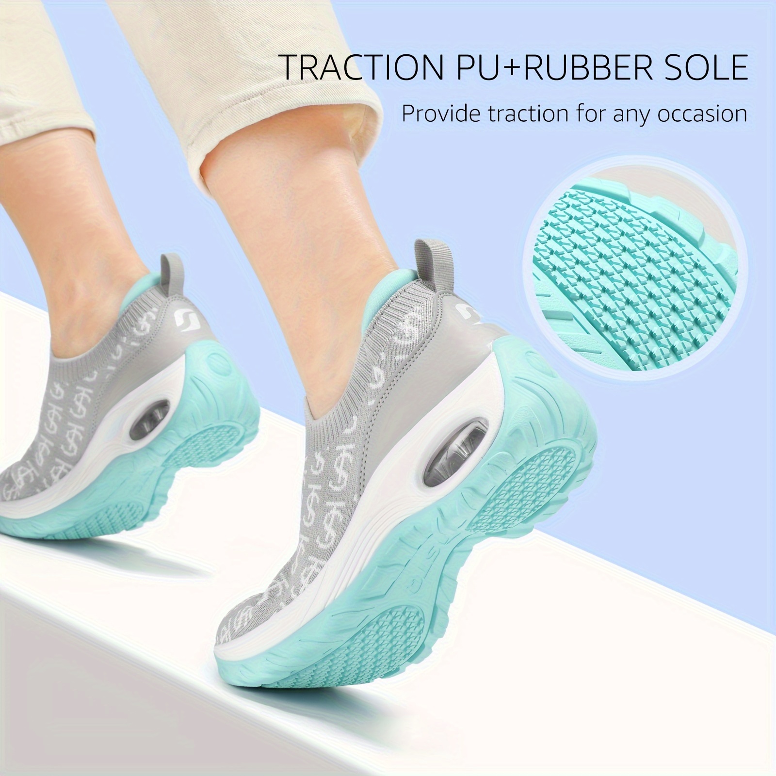 Women s Comfortable Walking Sneakers Breathable Mesh Slip details 1