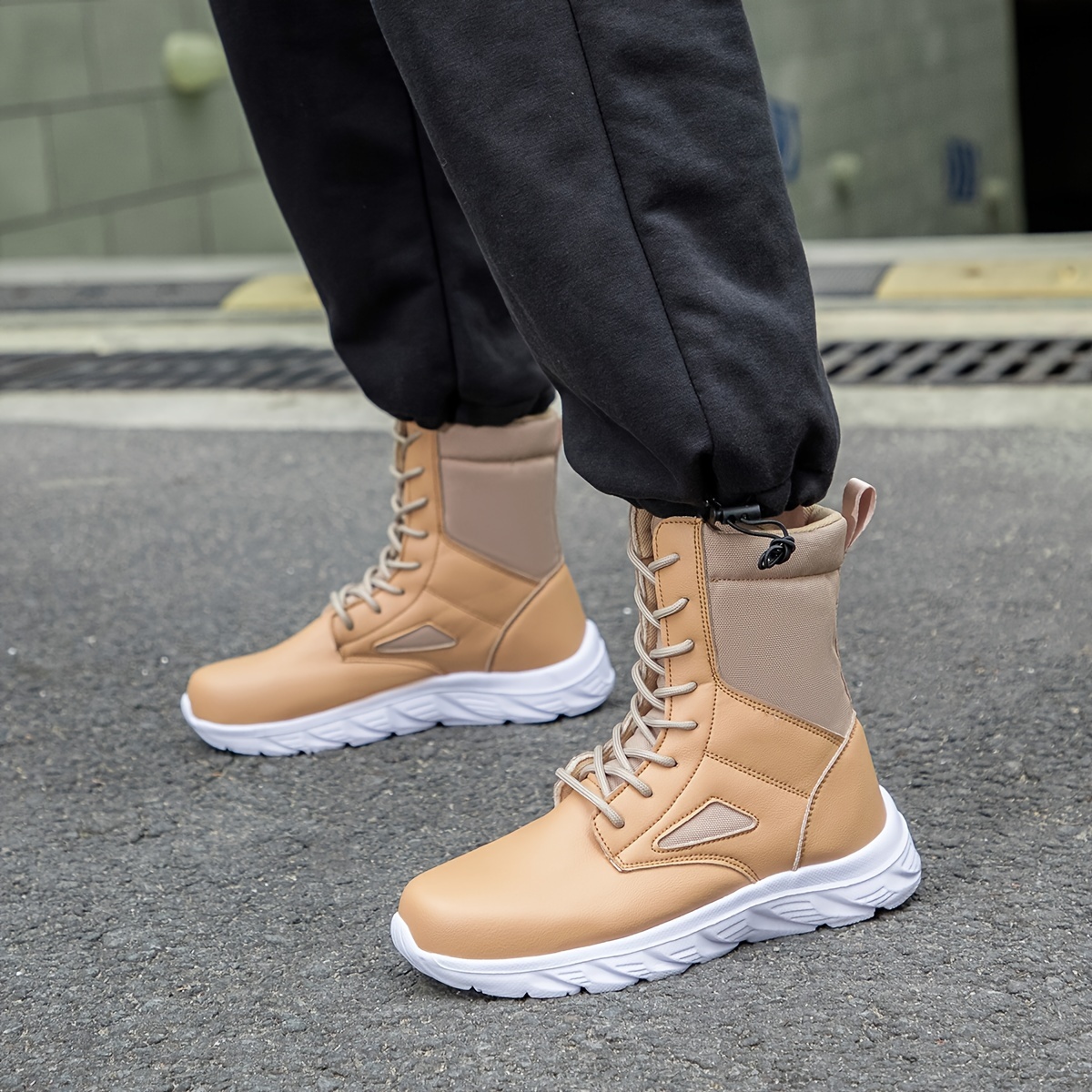 High Top Boots Couples Outdoor Hiking Boots Durable All Terrain Sole Check Out Today s Deals Now Temu details 4