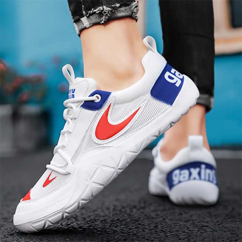 Mens Breathable Color Block Low Top Lace Up Jogging Shoes All Seasons Comfy Outdoor Workout Men s Shoes Temu details 1