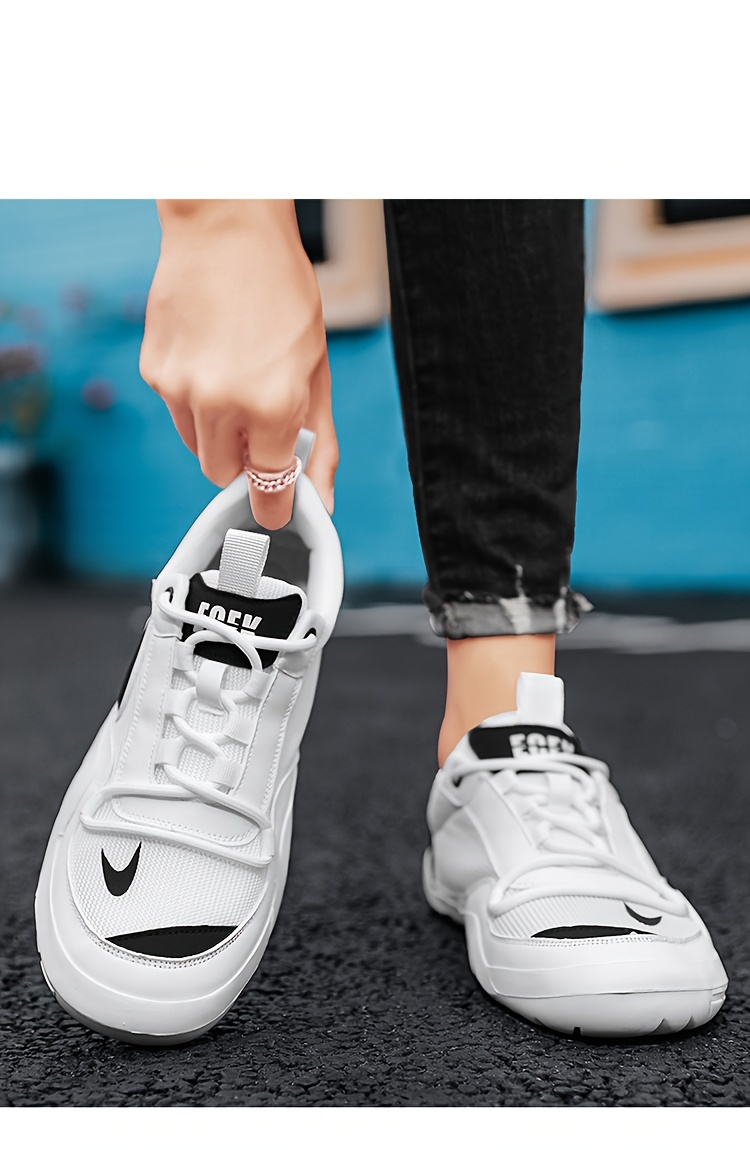 Mens Breathable Color Block Low Top Lace Up Jogging Shoes All Seasons Comfy Outdoor Workout Men s Shoes Temu details 4