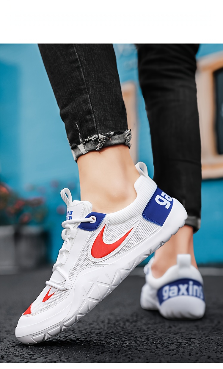 Mens Breathable Color Block Low Top Lace Up Jogging Shoes All Seasons Comfy Outdoor Workout Men s Shoes Temu details 6