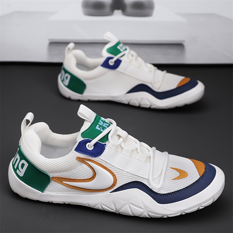 Mens Breathable Color Block Low Top Lace Up Jogging Shoes All Seasons Comfy Outdoor Workout Men s Shoes Temu details 13