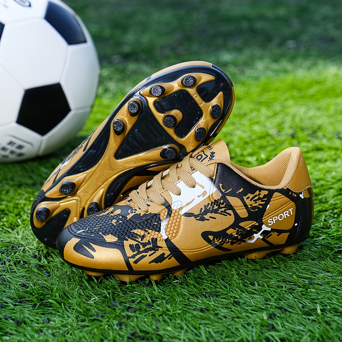 mens non slip football cleat with spikes professional comfy outdoor breathable soccer for training competition details 6