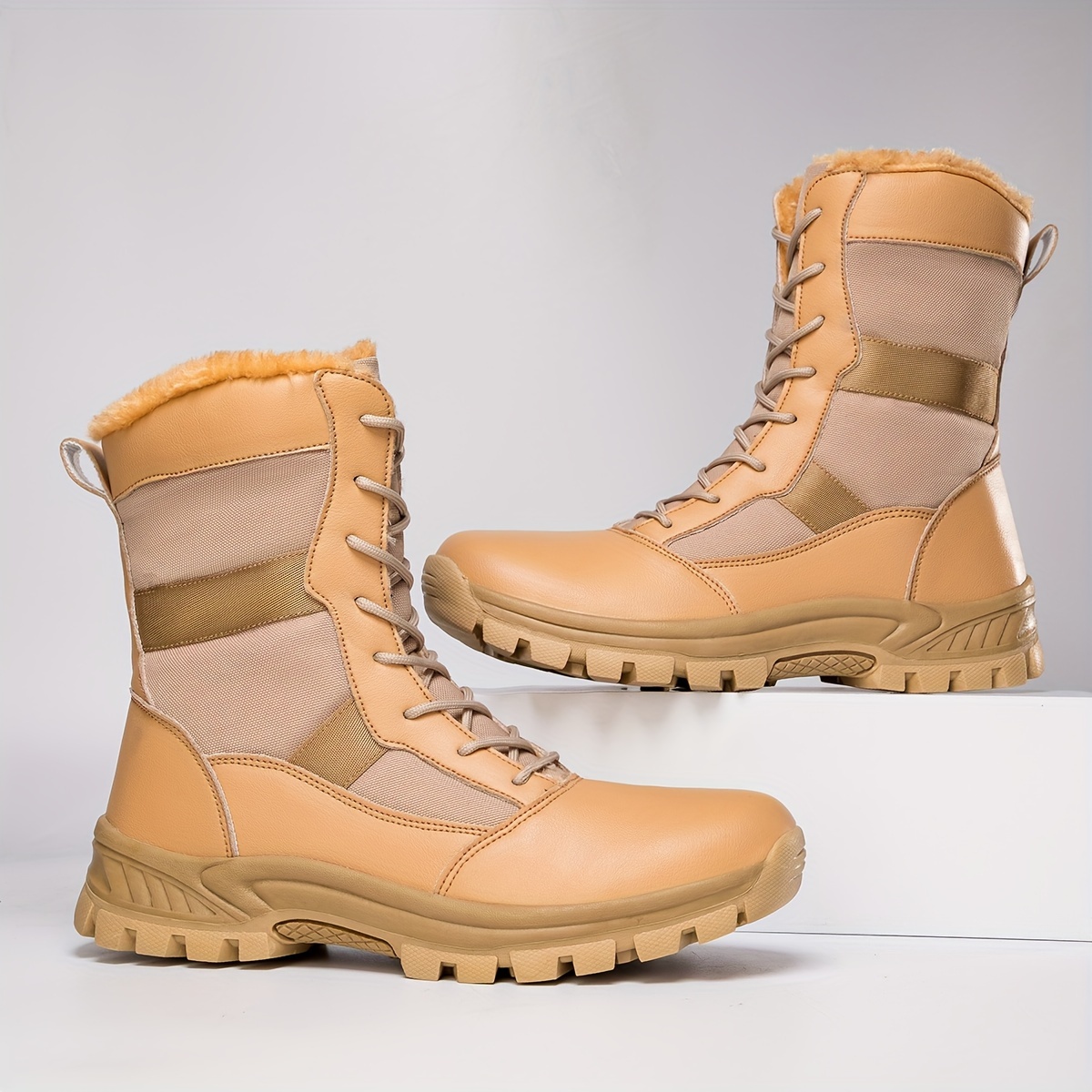 New Couple Hiking Shoes Long Tube Boots Mens Shoes Outdoor Hiking Boots Womens Boots Shop The Latest Trends Temu details 1