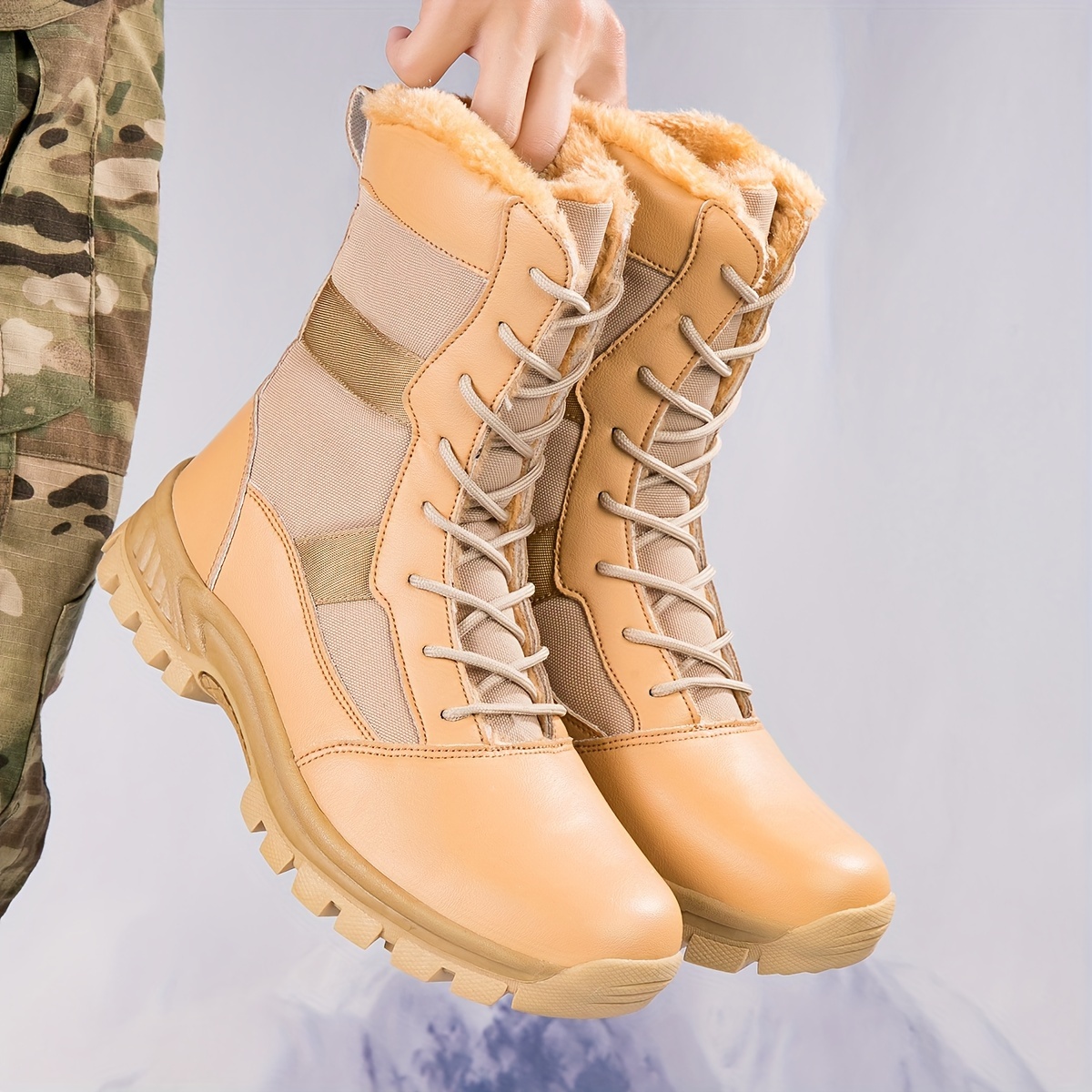 New Couple Hiking Shoes Long Tube Boots Mens Shoes Outdoor Hiking Boots Womens Boots Shop The Latest Trends Temu details 2