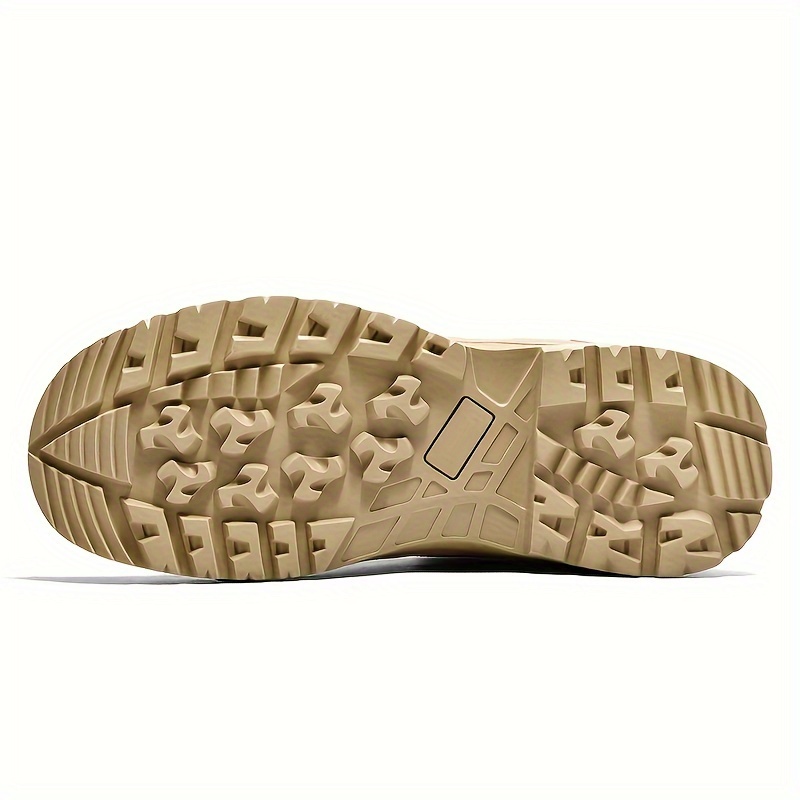 Mens Trendy Solid High Top Hiking Boots Comfy Non Slip Lace Up Durable Shoes For Mens Outdoor Hiking Trekking Activities Don t Miss These Great Deals Temu details 4
