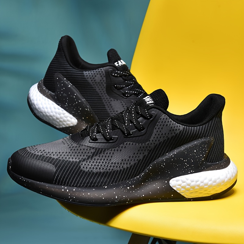 Mens Fashionable Versatile Casual Sports Shoes Comfortable Lace Up Low Top Cross Training Sneakers For Running Training Solid Color Athletic Footwear With Fabric Upper Lining Insole Tpu Sole Check Out Today s Deals Now Temu details 1